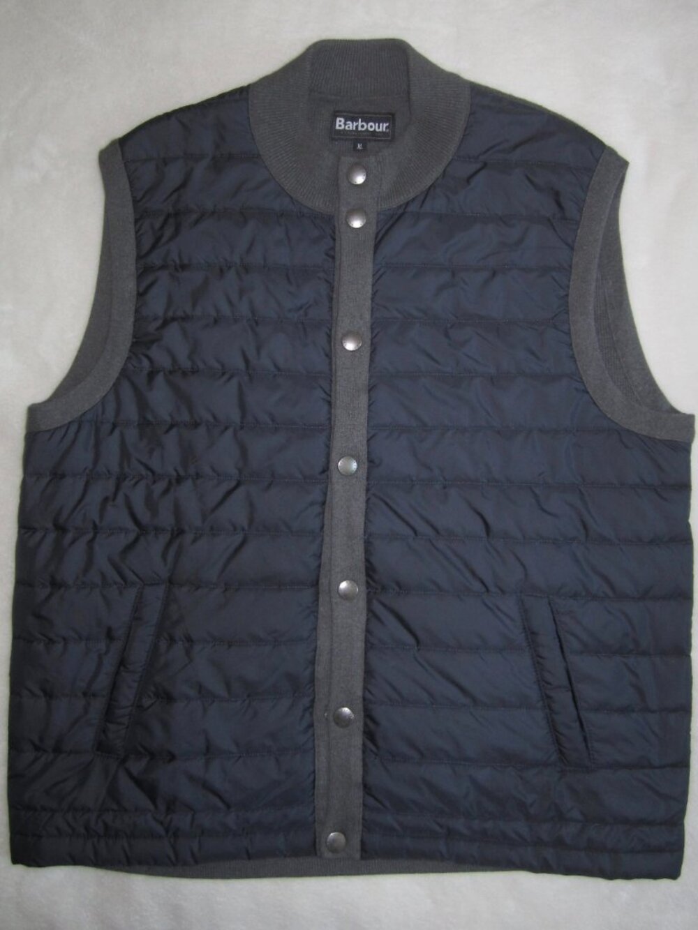 BARBOUR Quilted Puffer Vest Knit Back Gilet Vest Men's XL